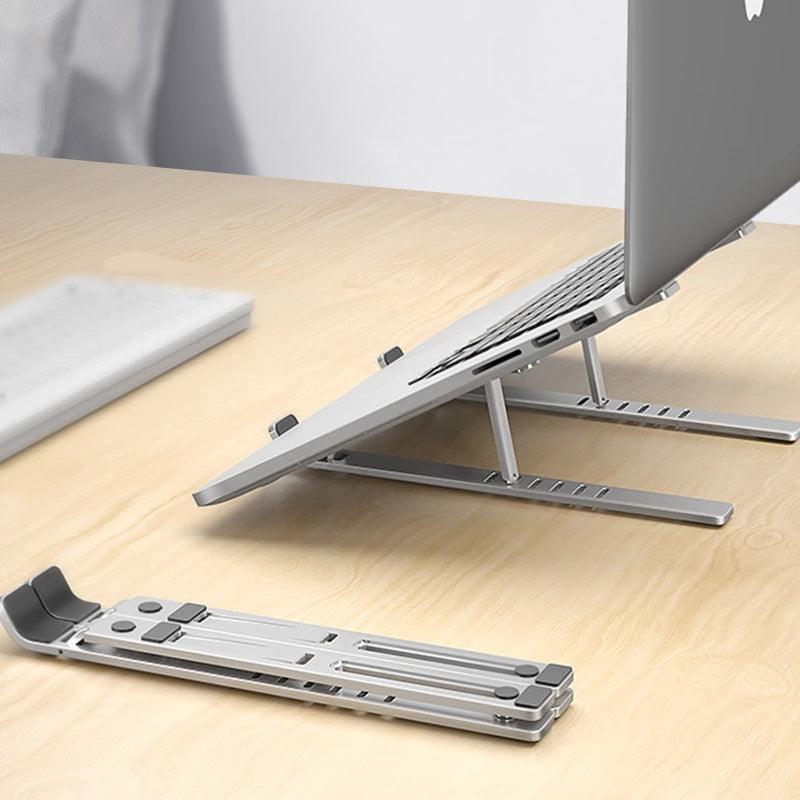 Lightweight Ergonomic Aluminum Height Adjuster Stand For MacBook Pro Desktop Table Mount Lightweight Portable Suitable For Most Laptops
