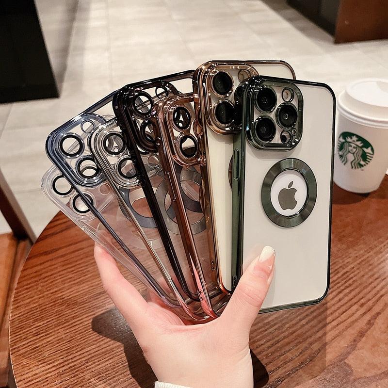 Luxury Electroplated Bumper Phone Case For iPhone 11 Pro Max XS X XR 7 8 Plus Clear Cover - i-Phonecases.com
