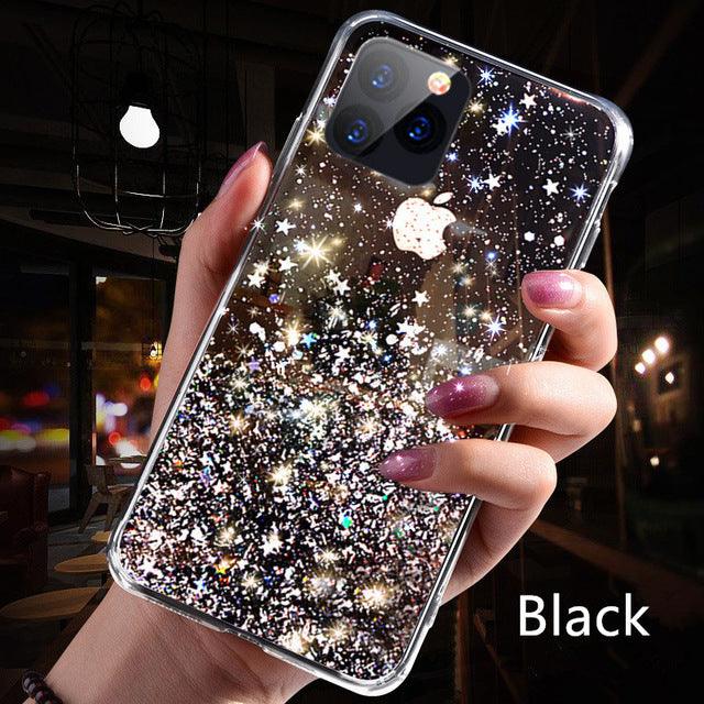 Luxury Fashion Deluxe Bling Glitter Transparent Phone Case For iPhone 7 8 6 6S 11 Pro X XS Max XR Soft Silicon Cover New Cases For iPhone - i-Phonecases.com
