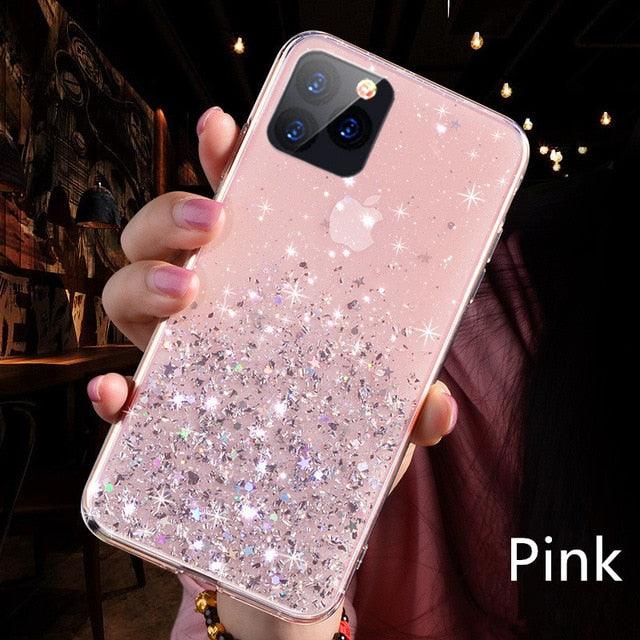 Luxury Fashion Deluxe Bling Glitter Transparent Phone Case For iPhone 7 8 6 6S 11 Pro X XS Max XR Soft Silicon Cover New Cases For iPhone - i-Phonecases.com