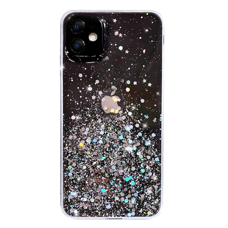 Luxury Glitter Foil Bling Shiny Clear Case For iPhone 11 Pro Max 12 Mini X XS XR 7 8 Plus SE 6S Cover