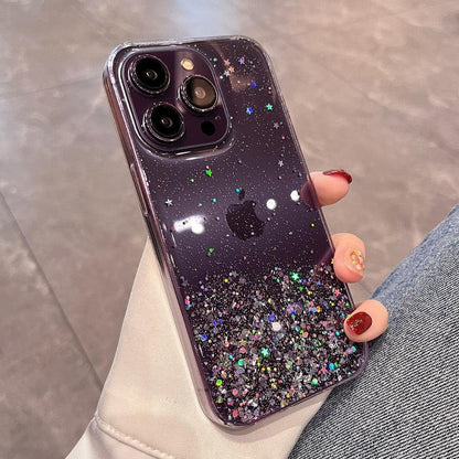 Luxury Glitter Foil Bling Shiny Clear Case For iPhone 11 Pro Max 12 Mini X XS XR 7 8 Plus SE 6S Cover