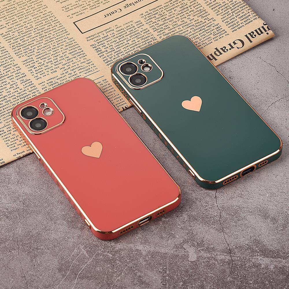 Luxury Gold Electroplating Soft Case For iPhone 12 11 Pro Max X XR XS Max 13 SE Lens Protection