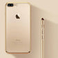 Luxury Gold Plating Soft Silicone Gel Clear Case for iPhone 14 13 11 Pro 12 Mini X XR XS Max - i-Phonecases.com