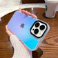 Luxury Laser Matte Gradient Case For iPhone 13 12 11 Pro Max SE 14 Plus Lens Protection - i-Phonecases.com