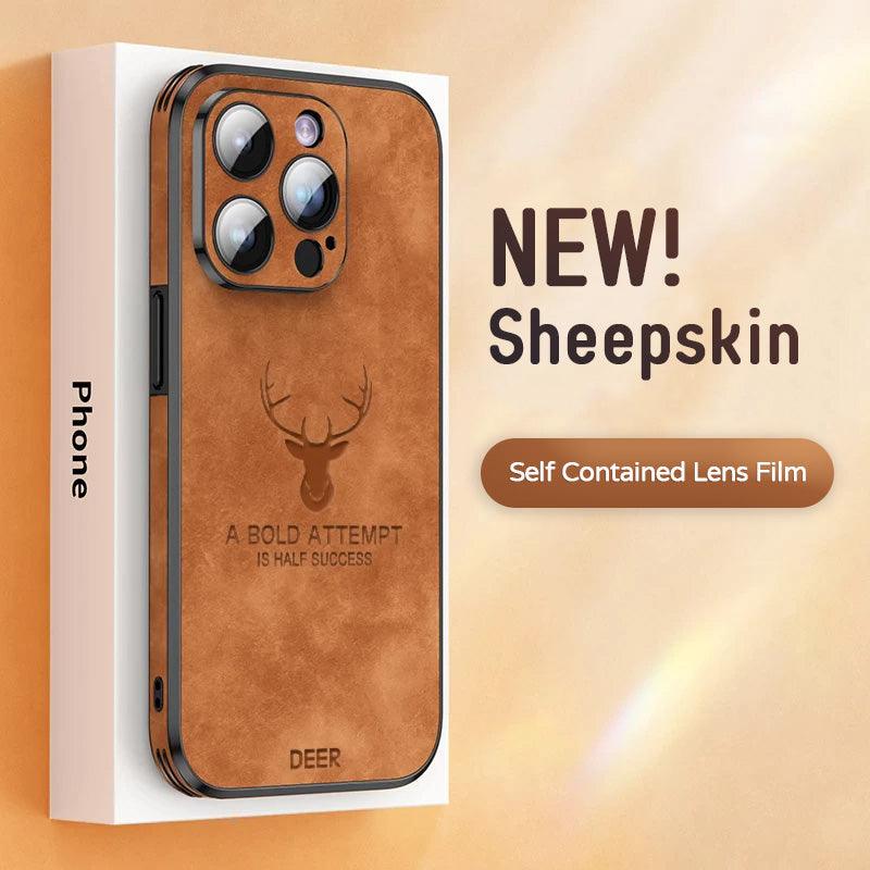 Luxury Leather Deer Hunter Cover For iPhone 14 Plus 13 12 Pro Max
