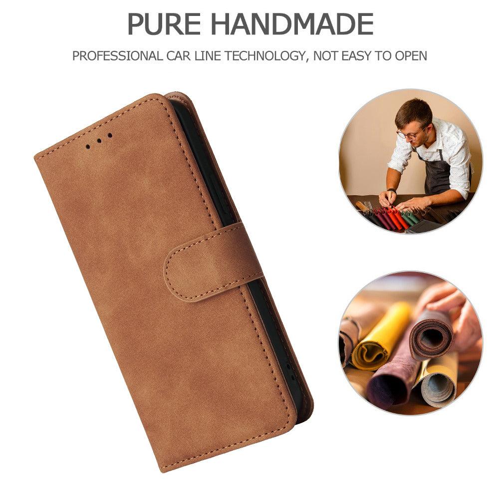 Luxury Leather Wallet Card Holder Flip Case For iPhone 14 13 12 Pro Max Plus Wrist Strap - i-Phonecases.com