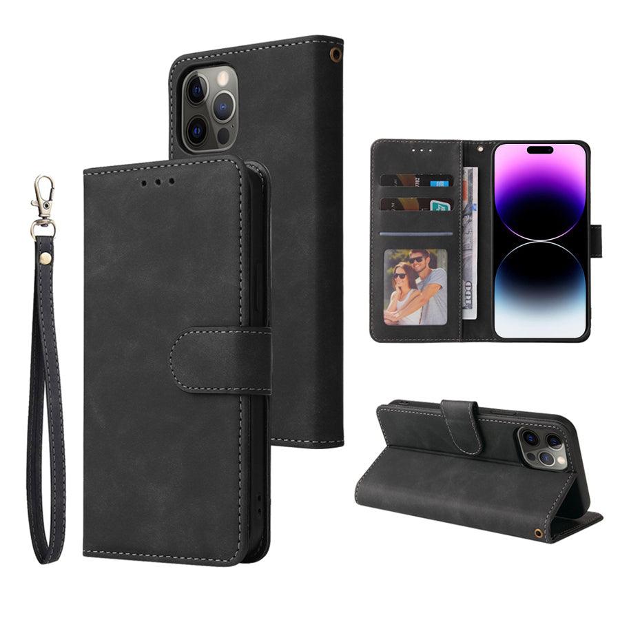 Zipper Leather Wallet Case For iPhone 14 15 Pro Max 13 12 11 XR 7 8 Flip  Cover