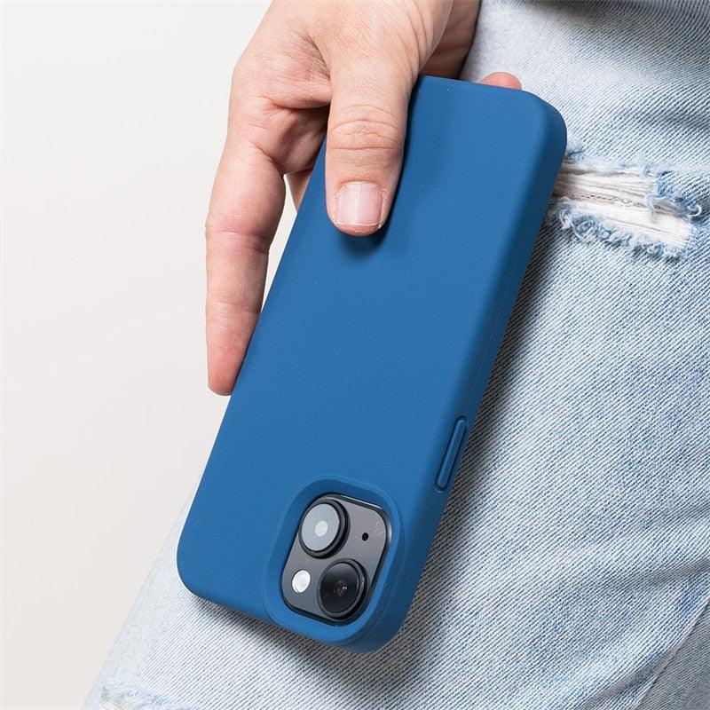 Luxury Liquid Silicon Matte Case For iPhone 14 Pro 14 Pro Max 14 Plus Raised Camera Bumper