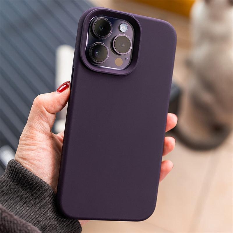 Luxury Liquid Silicon Matte Case For iPhone 14 Pro 14 Pro Max 14 Plus Raised Camera Bumper