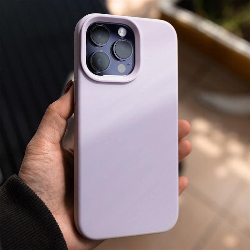 Luxury Liquid Silicon Matte Case For iPhone 14 Pro 14 Pro Max 14 Plus Raised Camera Bumper