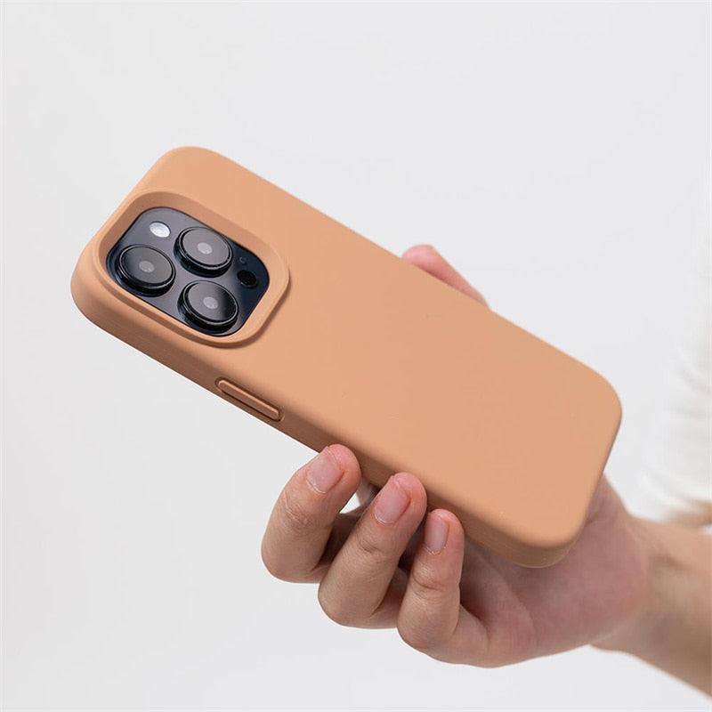 Luxury Liquid Silicon Matte Case For iPhone Series 13 12 Pro Max Raised Camera Bumper