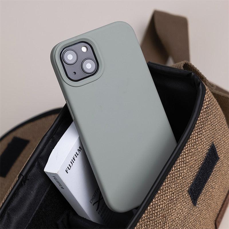 Luxury Liquid Silicon Matte Case For iPhone Series 13 12 Pro Max Raised Camera Bumper