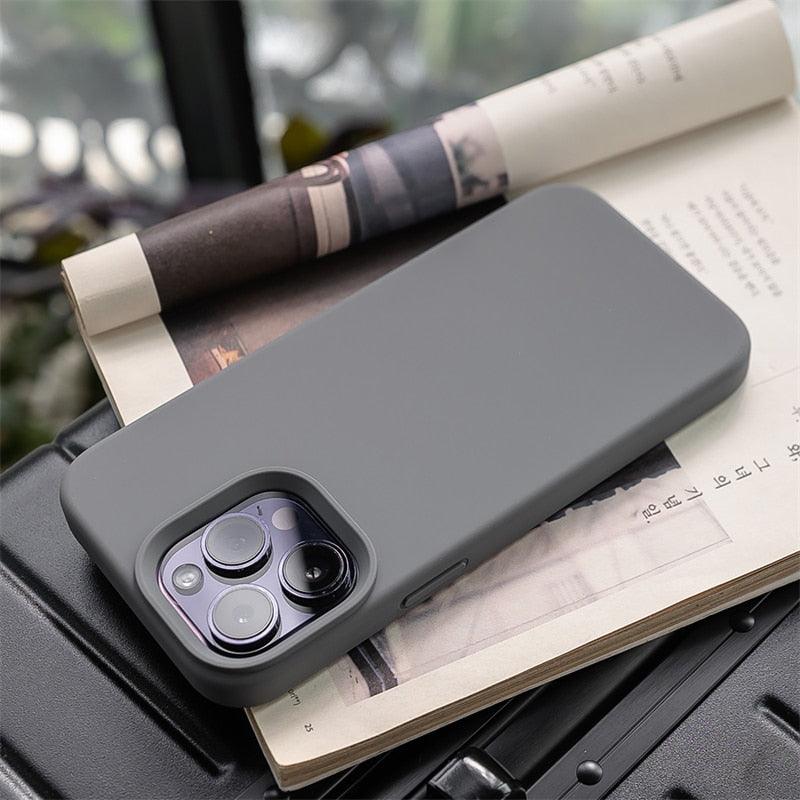 Luxury Liquid Silicon Matte Case For iPhone Series 13 12 Pro Max Raised Camera Bumper