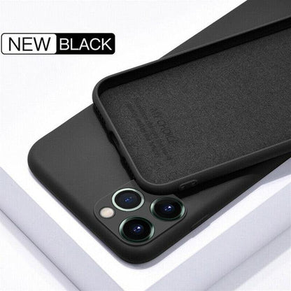 Luxury Original Liquid Silicone Full Protect Lightweight Case For iPhone 11 12 13 Pro SE 2 Case For iPhone X XR XS Max 7 8 6 6s 13 Pro Soft Cover Case - i-Phonecases.com