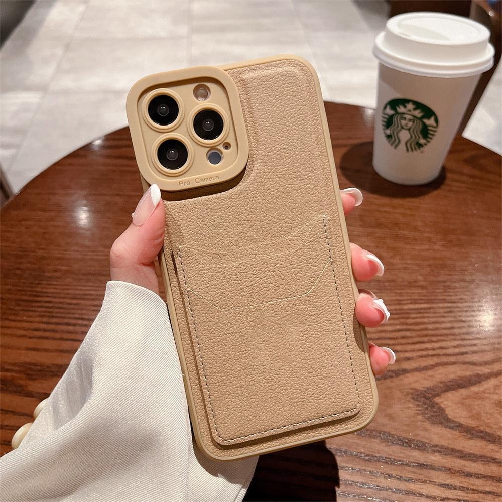 Luxury PU Leather Triple Slot Card Holder Case For iPhone 11 Pro Max XS XR X 8 7 Plus SE