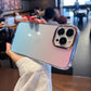Luxury Purple Gradient Glitter Case For iPhone 14 Pro Max Mini 14 Plus Clear Phone Cover