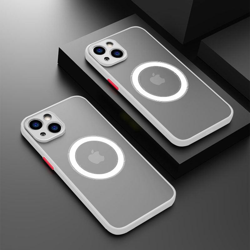 Luxury Shockproof Armor Matte Cover Wireless Charge Phone Case For iPhone 13 12 11 Pro Max Mini X XR XS Max - i-Phonecases.com