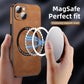 Luxury Shockproof Magnetic PU Leather Case For iPhone 14 Plus 12 13 Pro Max Lens Protection - i-Phonecases.com