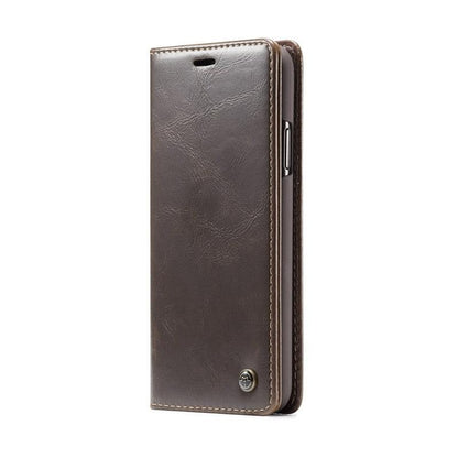 Luxury Soft PU Leather Card Holder Flip Case for iPhone 13 12 11 Pro X XR XS Max 8 7 6S Plus - i-Phonecases.com