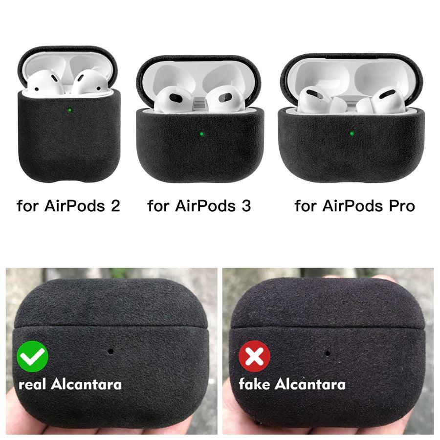 Luxury Suede Alcantara Case for AirPods Pro 2 Pro 1 Faux Leather Cases for AirPods 3 2 Earphones