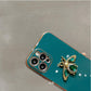 Luxury Fashion Plating 3d Rhinestone Bee Case For iPhone 11 12 Pro XR X XS Max 7 8 Plus SE