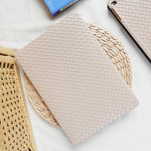 Luxury Woven Leather Beige Case Cover for Macbook Air 13 A2337 2020 M1 Chip Pro 14 15 A2442 A2289 Mac Book Pro 16 A2681 A2485 - i-Phonecases.com