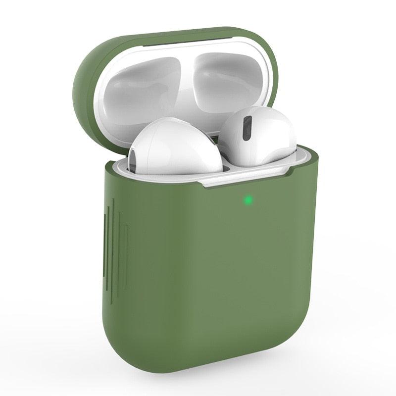 Matte Silicone Protective Cases For Apple AirPods 1/2 Bluetooth Wireless Cover For AirPods With Buckle Option