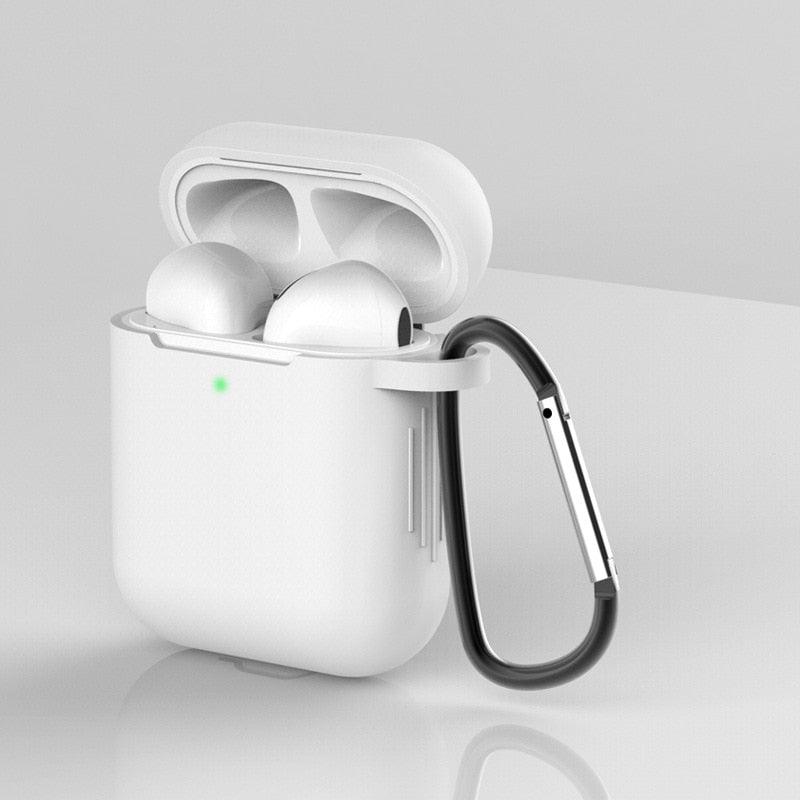 Matte Silicone Protective Cases For Apple AirPods 1/2 Bluetooth Wireless Cover For AirPods With Buckle Option