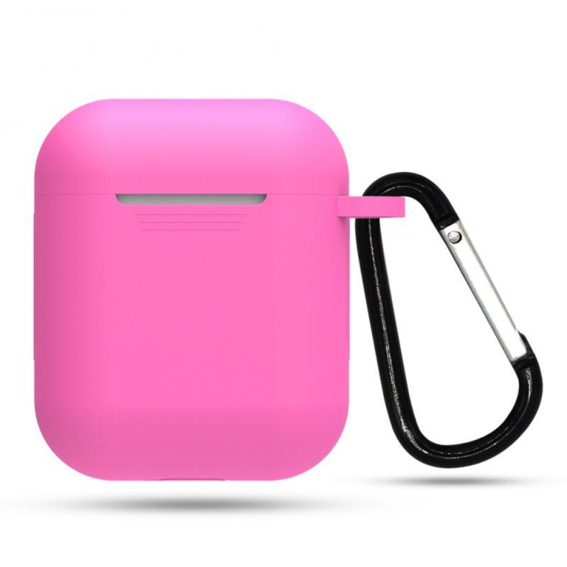 Matte Silicone Protective Cases For Apple AirPods 1/2 Bluetooth Wireless Cover For AirPods With Buckle Option