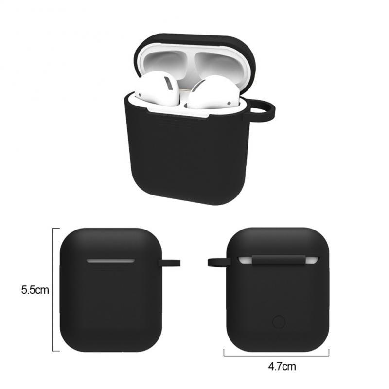 Matte Silicone Protective Cases For Apple AirPods 1/2 Bluetooth Wireless Cover For AirPods With Buckle Option