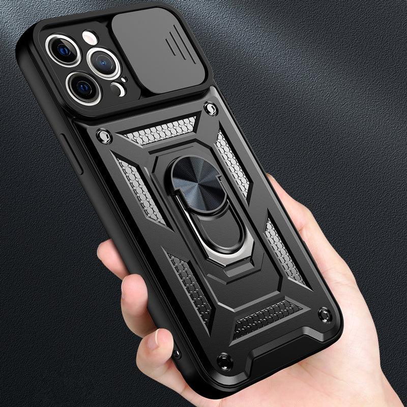 Military Grade Bumpers Armor Cover Slide Camera Lens Protect Phone Case for iPhone 13 11 12 Pro Max Mini XS Max XR X - i-Phonecases.com