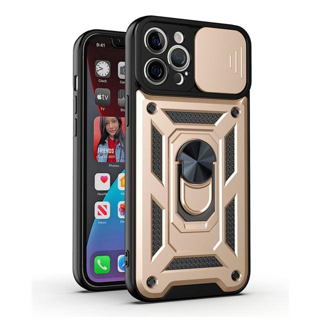 For iPhone 15 Pro Max 15 Pro Slide Camera Lens Protection Cover For iPhone  14 13 12 11 Pro X XR 8Plus Card Holder Magnetic Case