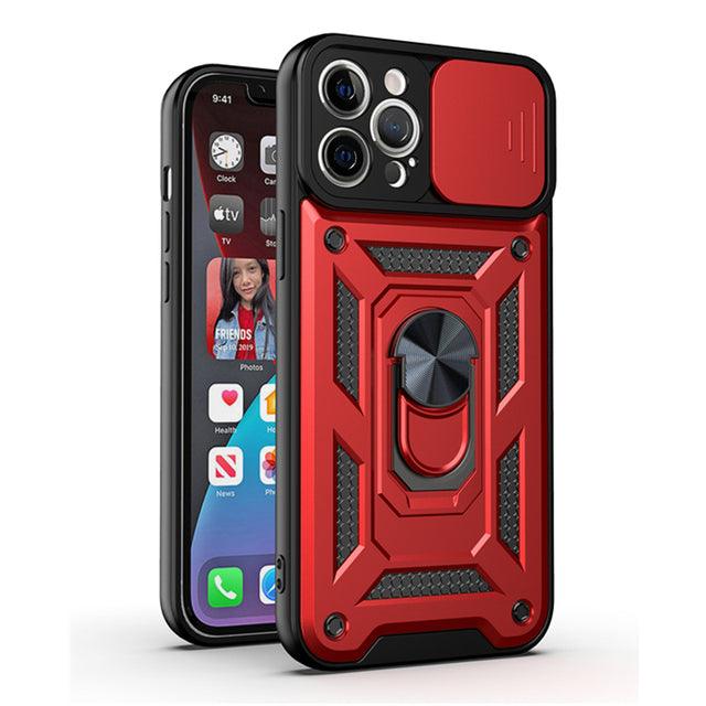 Military Grade Bumpers Armor Cover Slide Camera Lens Protect Phone Case for iPhone 13 11 12 Pro Max Mini XS Max XR X - i-Phonecases.com