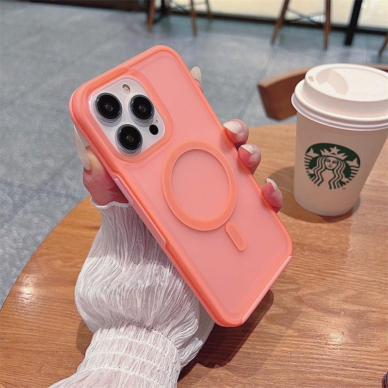 New Colors Hybrid Shockproof Bumper Magnetic Case For iPhone 12 13 14 Pro Max Plus