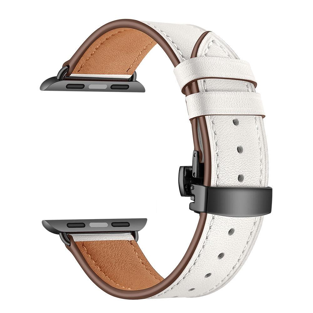 Premium Leather Strap For Apple Watch series 8 7 SE 6 5 4 45mm 41mm Ultra 49mm Bracelet