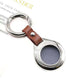 Premium Metal Case + Leather Key Fob Keyring Case For Apple AirTag Protective Cover