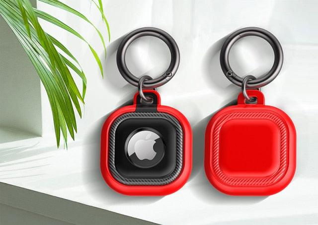 Protective Ergonomic Keyring Case For Apple AirTag Tracking Locator Device Cover Constructed From Soft Silicon Rubber - i-Phonecases.com