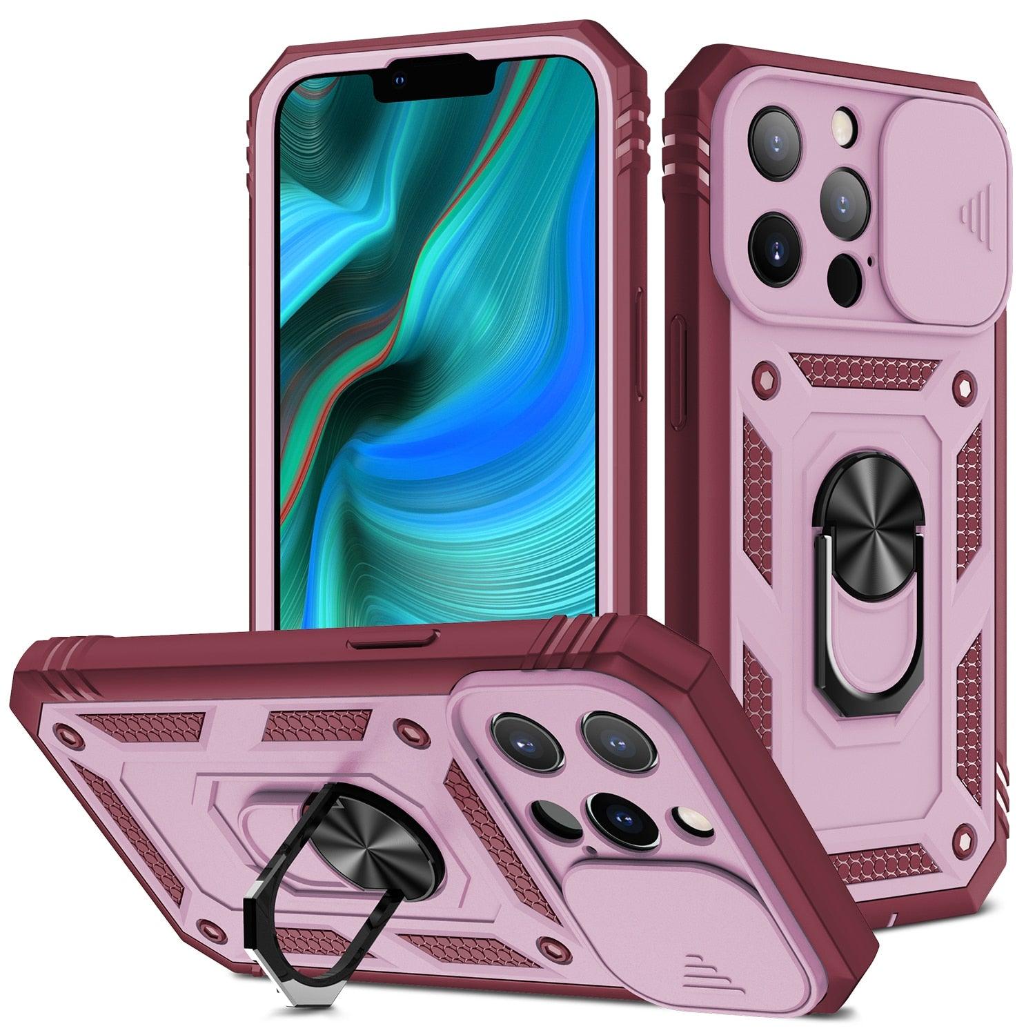 Heavy Duty Rugged Armor Case For iPhone 11 Pro X XR XS Max 6 7 8 Plus Camera Protect & Kickstand