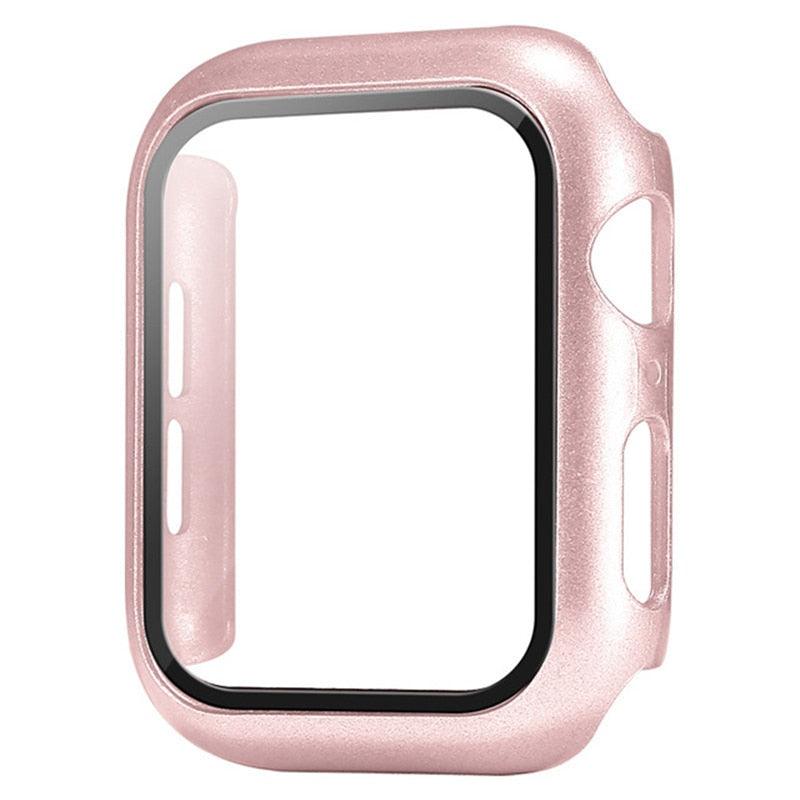 Pink Apple Watch Series 8/7 41MM Case With Screen Protector