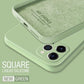 Simple Matte Pastel Colors Original Square Edge Liquid Silicone Phone Case For iPhone 12 13 11 Pro Max Mini XS X XR 7 8 Plus SE 2 Thin Soft Candy Cover