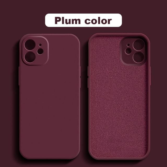 Slim Lightweight Liquid Silicone Protective Case For iPhone 13 Pro Max Mini Shockproof Case For iPhone Cover For iPhone 12 Pro Max Mini Fitted Case