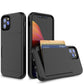Smooth Candy Color Card Holder Armor Case For iPhone 11 Pro Max X XR XS Max 7 8 Plus 6s - i-Phonecases.com