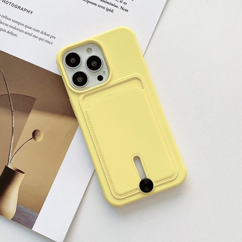 Soft Silicon Shockproof Card Holder Case For iPhone 11 Pro Max X XR XS Max 7 8 Card Slider