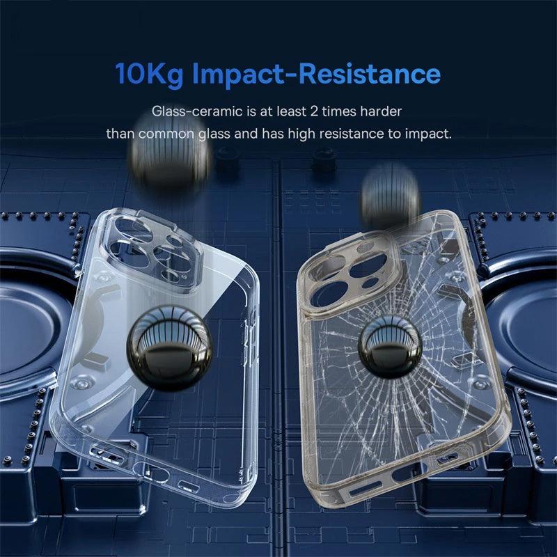 Ultra 8K Transparent Glass Ceramic Case For iPhone 14 Pro Max Case For iPhone 14 13 12 Pro