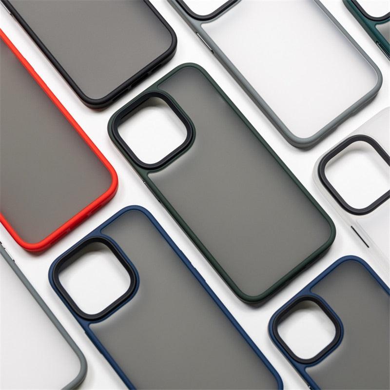 Ultra Slim Matte Translucent Skin Bumper Case For iPhone Series 14 Plus Pro Max Back Cover - i-Phonecases.com