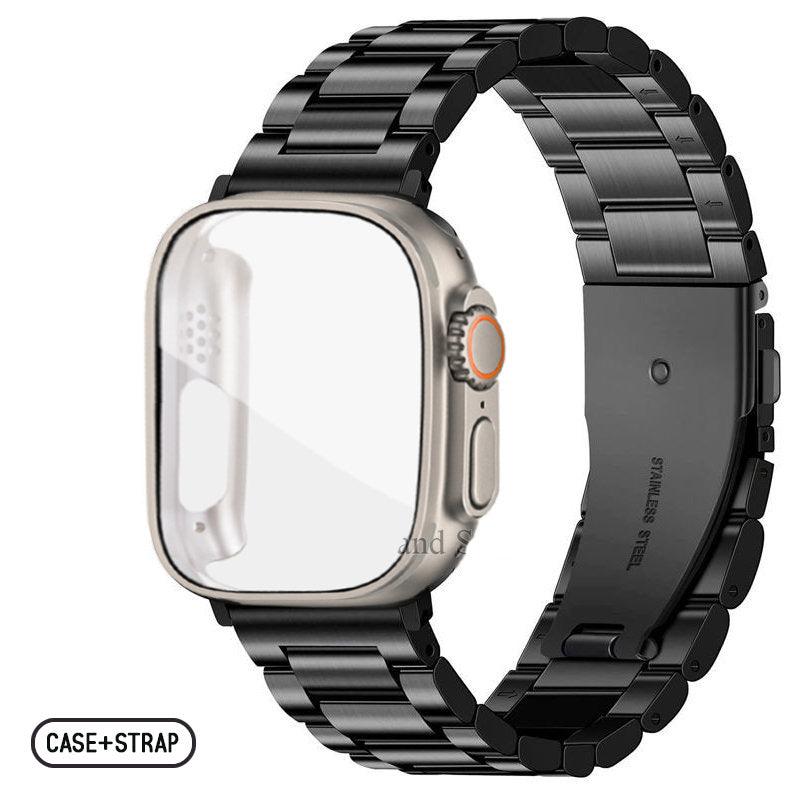 Ultra Upgrade! Case & Metal Strap For Apple Watch 8 7 6 SE 5 4 Stainless Steel Band For 44/45mm