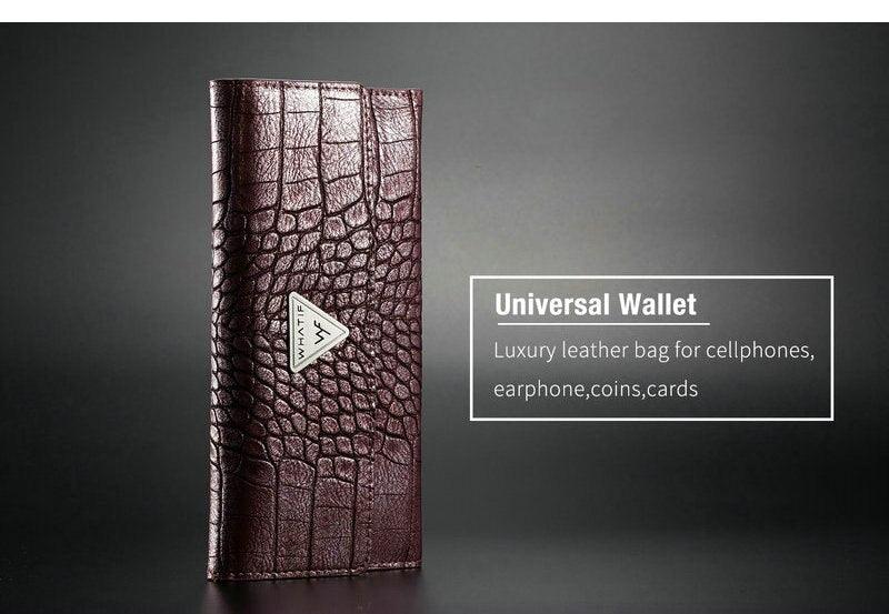 Universal Faux Croc Hide Wallet Pouch Case For iPhone 14 13 12 11 X XR XS Max Card Holder Case - i-Phonecases.com