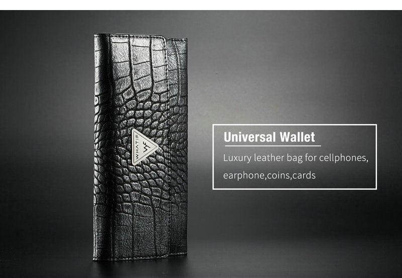 Universal Faux Croc Hide Wallet Pouch Case For iPhone 14 13 12 11 X XR XS Max Card Holder Case - i-Phonecases.com